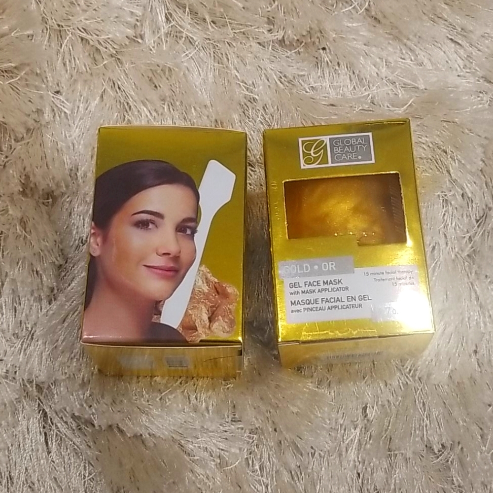 2 new gold gel face mask